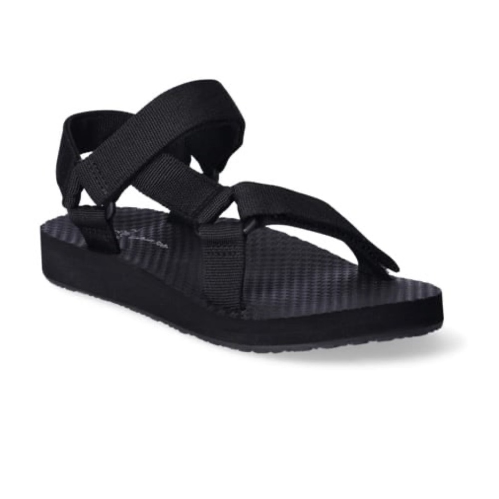 Time and Tru Women's Wide Width Nature Flat Strappy Sandals EUC 8ww